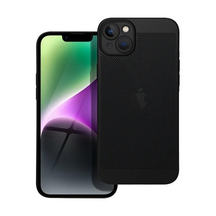 Gigapack iPhone 14 Plus Gigapack műanyag telefonvédő légáteresztő, kameravédő, FEKETE