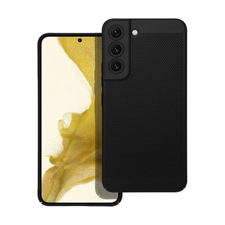 Gigapack Samsung S22 5G GIGAPACK műanyag telefonvédő légáteresztő, kameravédő, FEKETE