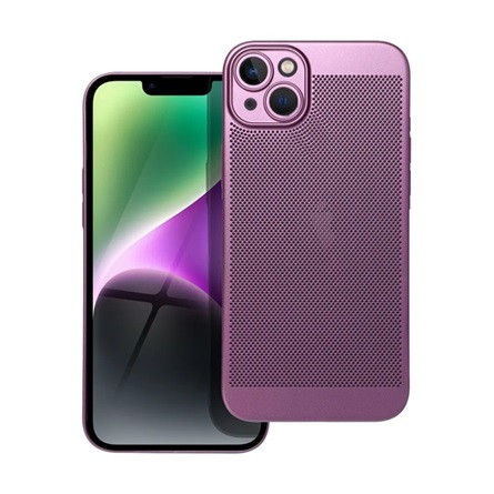 Gigapack iPhone 14 Plus Gigapack műanyag telefonvédő légáteresztő, kameravédő, LILA