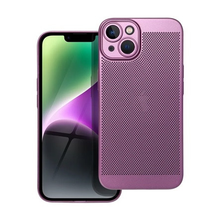 Gigapack iPhone 14 Gigapack műanyag telefonvédő légáteresztő, kameravédő, LILA