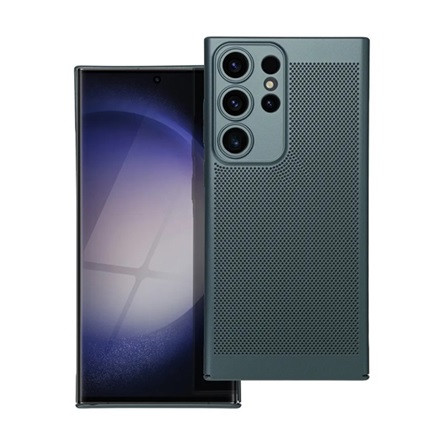 Gigapack Samsung S23 Ultra Gigapack műanyag telefonvédő légáteresztő, kameravédő, SÖTÉTZÖLD