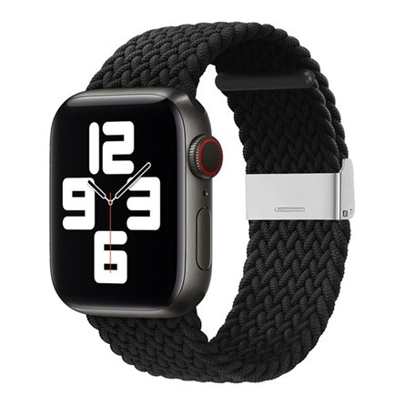 Gigapack Apple Watch Series 10 42mm Gigapack Pótszíj egyedi méret, textil, FEKETE