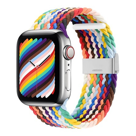 Gigapack Apple Watch Series 10 46mm Gigapack Pótszíj egyedi méret, szivárvány, FEHÉR