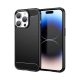 Gigapack iPhone 15 Gigapack szilikon telefonvédő ütésállóság, karbon minta, FEKETE