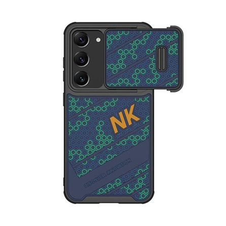 Nillkin Samsung S23 Plus NILLKIN STRIKER szilikon telefonvédő ütésállóság, méhsejt, SÖTÉTKÉK