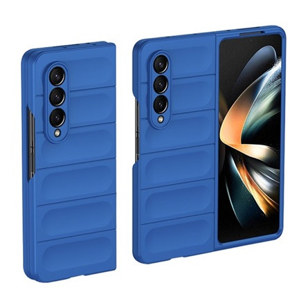 Gigapack Samsung Z Fold4 5G Gigapack műanyag telefonvédő ütésállóság, 3D, SÖTÉTKÉK