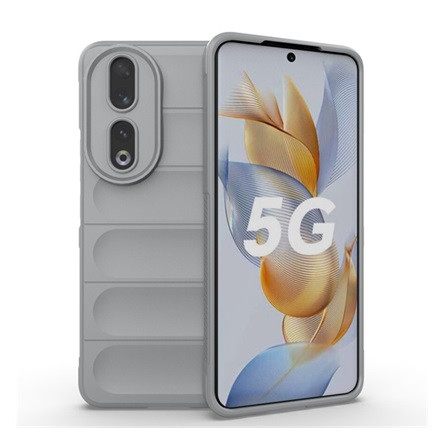 Gigapack Honor 90 5G Gigapack szilikon telefonvédő ütésállóság, 3D, VILÁGOSSZÜRKE