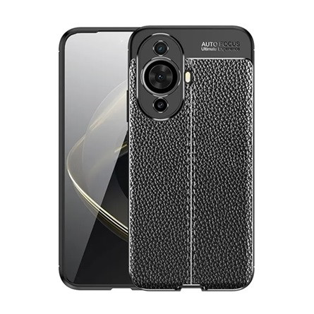 Gigapack Huawei Nova 11 Gigapack szilikon telefonvédő ütésállóság, varrás minta, FEKETE