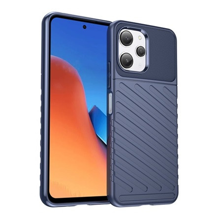 Gigapack Redmi 12 Gigapack Szilikon telefonvédő ütésállóság, dombor minta, SÖTÉTKÉK