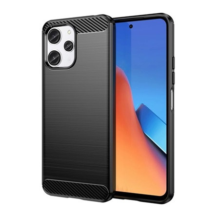 Gigapack Redmi 12 Gigapack Szilikon telefonvédő ütésállóság, karbon minta, FEKETE