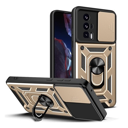 Gigapack Xiaomi Poco F5 Pro Gigapack Defender szilikon telefonvédő ütésállóság, kameravédő, ARANY