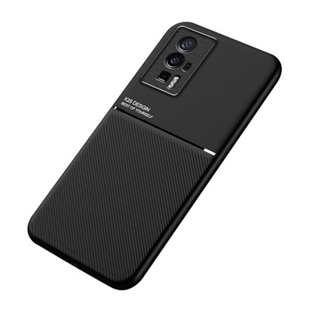 Gigapack Xiaomi Poco F5 Pro Gigapack Szilikon telefonvédő ütésállóság, csíkos, FEKETE