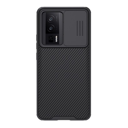 Nillkin Xiaomi Poco F5 Pro NILLKIN CAMSHIELD PRO szilikon telefonvédő ütésállóság, csíkos, FEKETE