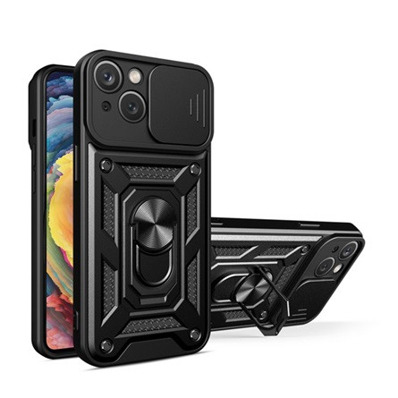 Gigapack iPhone 15 Plus Gigapack Defender szilikon telefonvédő ütésállóság, kameravédő, FEKETE