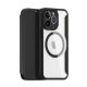 Dux Ducis iPhone 13 Pro Max DUX DUCIS SKIN X PRO tok álló, bőr hatású FLIP, MagSafe, FEKETE