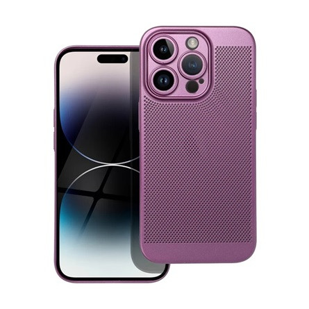 Gigapack iPhone 15 Pro Gigapack műanyag telefonvédő légáteresztő, kameravédő, LILA