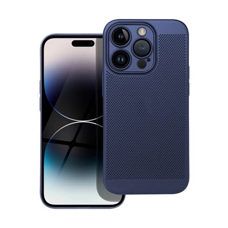 Gigapack iPhone 15 Pro Max Gigapack műanyag telefonvédő légáteresztő, kameravédő, SÖTÉTKÉK