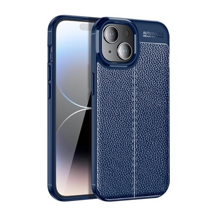 Gigapack iPhone 15 Plus Gigapack szilikon telefonvédő ütésállóság, varrás minta, SÖTÉTKÉK