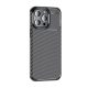 Gigapack iPhone 15 Pro Max Gigapack szilikon telefonvédő ütésállóság, karbon minta, FEKETE