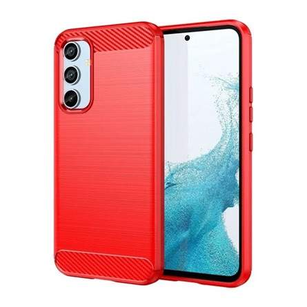 Gigapack Samsung A54 5G Gigapack szilikon telefonvédő ütésállóság, karbon minta, PIROS
