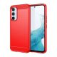 Gigapack Samsung A54 5G Gigapack szilikon telefonvédő ütésállóság, karbon minta, PIROS