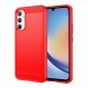 Gigapack Samsung A34 5G Gigapack szilikon telefonvédő ütésállóság, karbon minta, PIROS