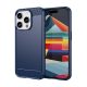 Gigapack iPhone 15 Pro Gigapack szilikon telefonvédő ütésállóság, karbon minta, SÖTÉTKÉK