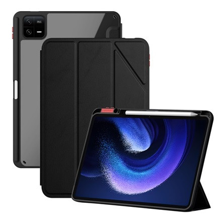 Nillkin Xiaomi Pad 6 NILLKIN BEVEL tok álló, bőr hatású aktív FLIP, ceruza tartó, FEKETE