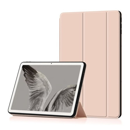 Gigapack Google Pixel Tablet Gigapack tok álló, bőr hatású FLIP, asztali tartó, ROZÉARANY