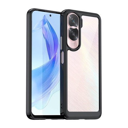 Gigapack Honor 90 Lite 5G Gigapack Szilikon telefonvédő ütésállóság, átlátszó hátlap, FEKETE
