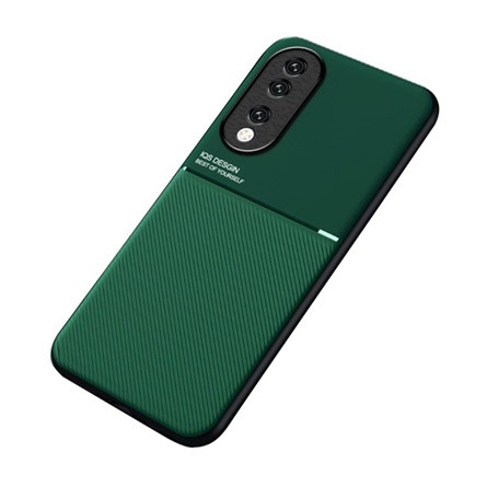 Gigapack Honor 90 5G Gigapack Szilikon telefonvédő ütésállóság, csíkos, SÖTÉTZÖLD