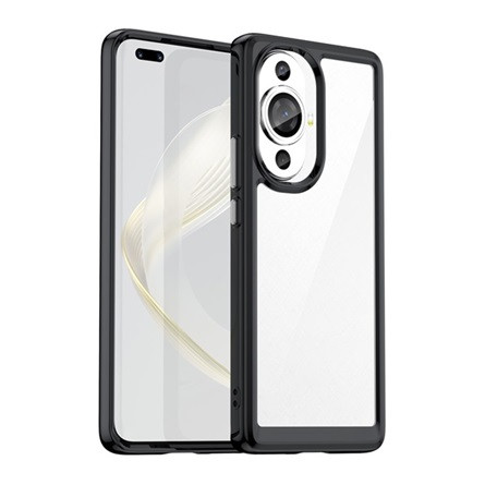 Gigapack Huawei Nova 11 Pro Gigapack Szilikon telefonvédő ütésállóság, átlátszó hátlap, FEKETE