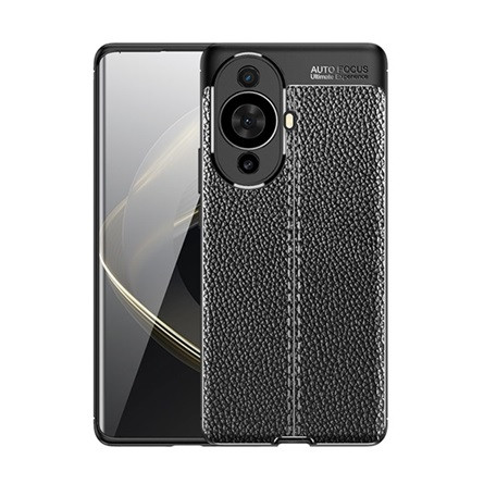 Gigapack Huawei Nova 11 Pro Gigapack szilikon telefonvédő ütésállóság, varrás minta, FEKETE