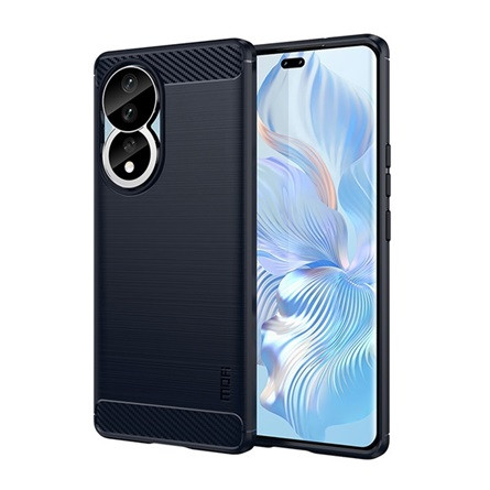 Mofi Honor 90 5G MOFI szilikon telefonvédő ütésállóság, karbon minta, SÖTÉTKÉK