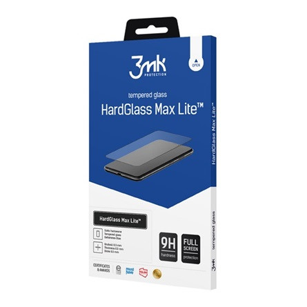 3Mk iPhone 15 Pro 3MK HARD GLASS MAX LITE képernyővédő üveg 3D, 9H, FEKETE
