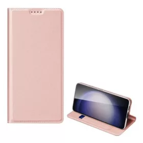   Dux Ducis Samsung S23 FE DUX DUCIS SKIN PRO tok álló, bőr hatású FLIP, asztali tartó, RÓZSASZÍN