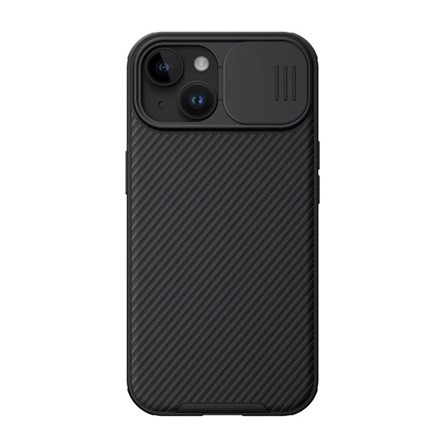 Nillkin iPhone 15 NILLKIN CAMSHIELD PRO MAGNETIC műanyag telefonvédő ütésállóság, csíkos, FEKETE