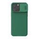 Nillkin iPhone 15 Pro Max NILLKIN CAMSHIELD PRO szilikon telefonvédő ütésállóság, csíkos, SÖTÉTZÖLD