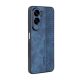 Gigapack Honor 90 Lite 5G Gigapack szilikon telefonvédő bőr hatású hátlap, prémium, SÖTÉTKÉK