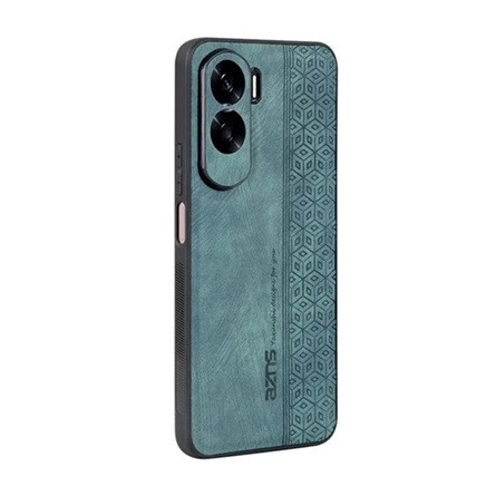Gigapack Honor 90 Lite 5G Gigapack szilikon telefonvédő bőr hatású hátlap, prémium, SÖTÉTZÖLD