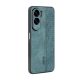 Gigapack Honor 90 Lite 5G Gigapack szilikon telefonvédő bőr hatású hátlap, prémium, SÖTÉTZÖLD