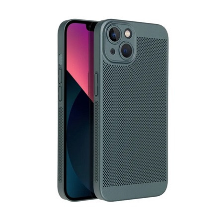 Gigapack iPhone 15 Plus Gigapack műanyag telefonvédő légáteresztő, kameravédő, SÖTÉTZÖLD