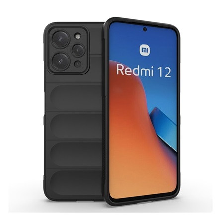 Gigapack Redmi 12 Gigapack Szilikon telefonvédő ütésállóság, 3D, FEKETE