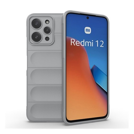 Gigapack Redmi 12 Gigapack Szilikon telefonvédő ütésállóság, 3D, VILÁGOSSZÜRKE
