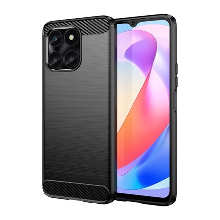 Gigapack Honor X6a 4G Gigapack Szilikon telefonvédő ütésállóság, karbon minta, FEKETE