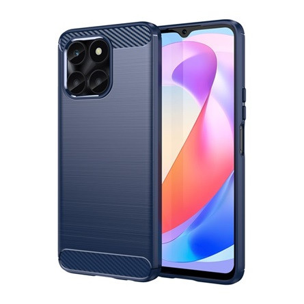 Gigapack Honor X6a 4G Gigapack Szilikon telefonvédő ütésállóság, karbon minta, SÖTÉTKÉK