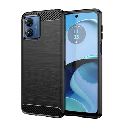 Gigapack Motorola Moto G54 5G Gigapack szilikon telefonvédő ütésállóság, karbon minta, FEKETE