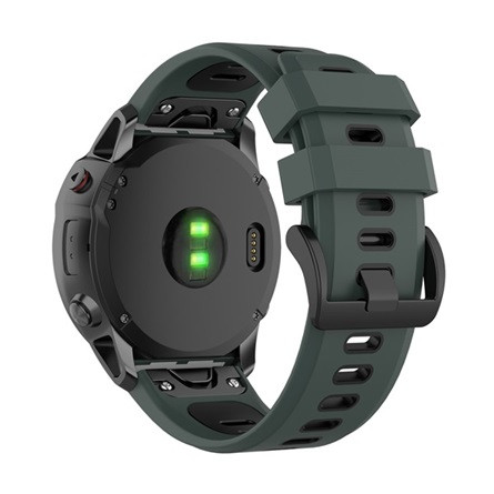 Gigapack Garmin Fenix 8 51mm Gigapack Pótszíj egyedi méret, QuickFit csatlakozás, SÖTÉTZÖLD/FEKETE