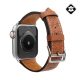 Gigapack Apple Watch Series 10 42mm Gigapack Pótszíj egyedi méret, lyukacsos, VILÁGOSBARNA