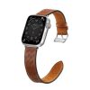 Gigapack Apple Watch Series 10 46mm GIGAPACK Pótszíj egyedi méret, lyukacsos, VILÁGOSBARNA
